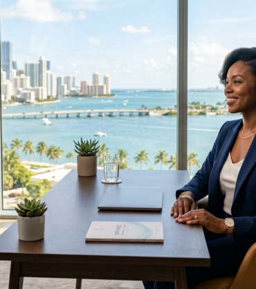 Executive seeking Professional Burnout Treatment Miami, non-invasive stress relief, and support for high-achiever mental health at Hidalgo TMS.