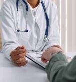 Patient at a first psychiatry appointment in Miami